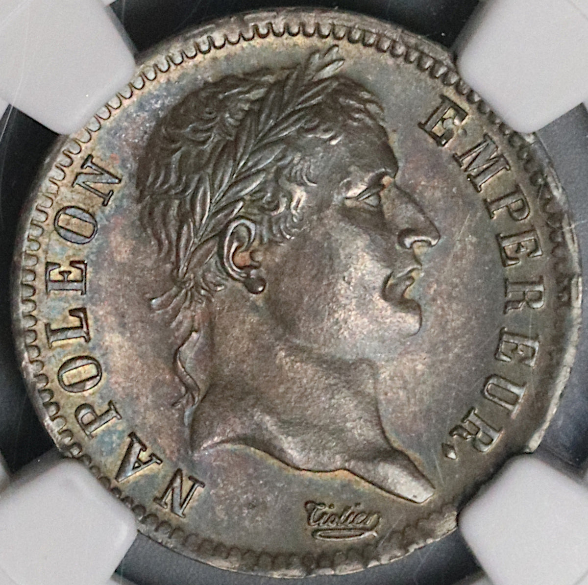1809-A NGC MS 62 France 1 Franc Napoleon I Paris Silver Coin POP 1/3  (23061502C)