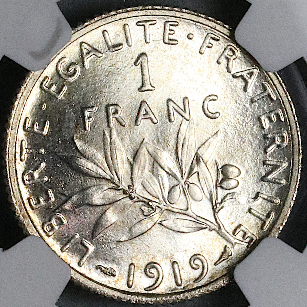 1919 NGC MS 66 France 1 Franc Sower Silver Gem Mint State Paris Coin ( –  Caesar's Ghost Numismatics