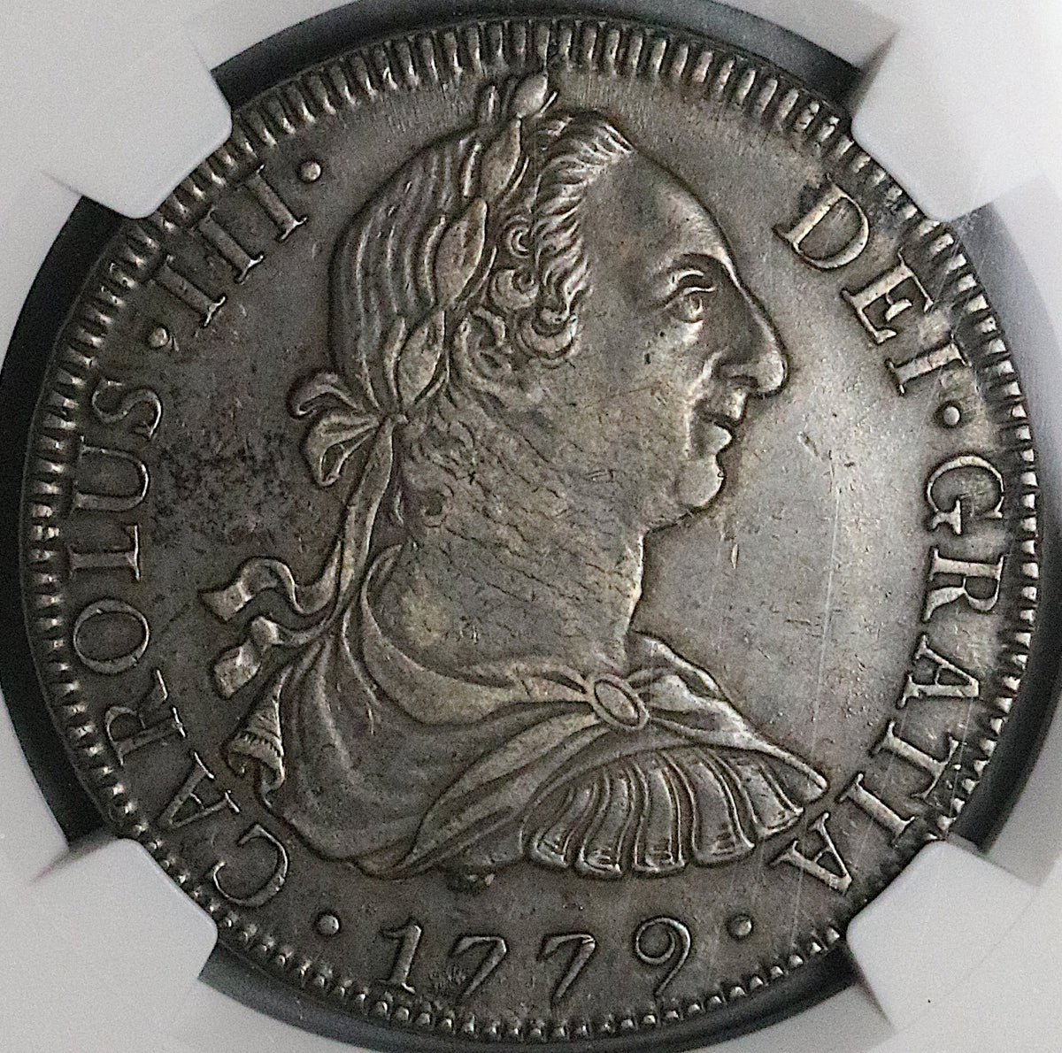 1779 NGC AU 53 Mexico 8 Reales Charles III Spain Colonial Silver Dolla –  Caesar's Ghost Numismatics