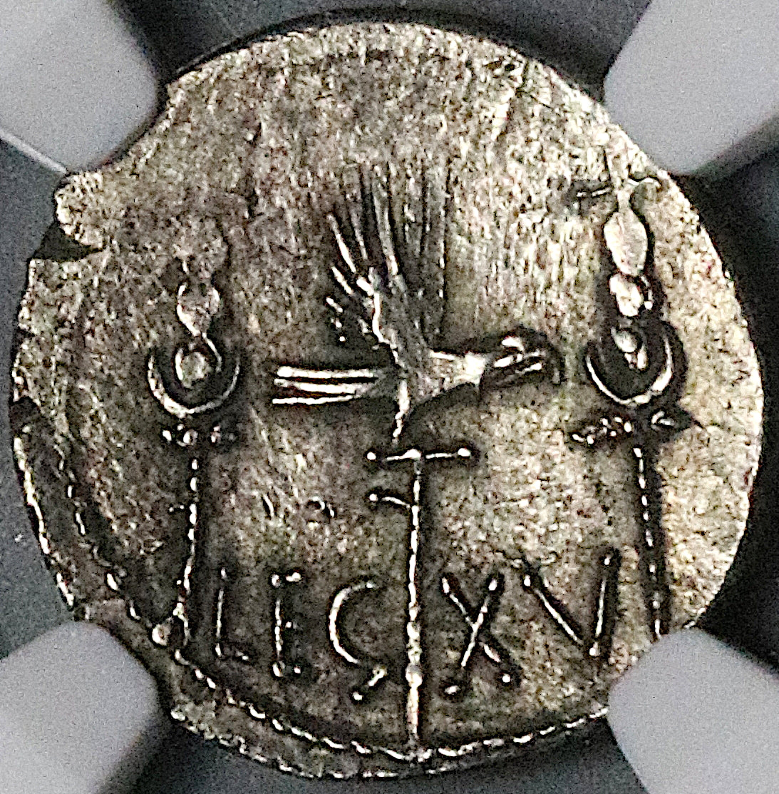 NGC G Marc Antony Roman Empire 32-31 BC Silver Legionary Denarius Coin, LEG  XIII