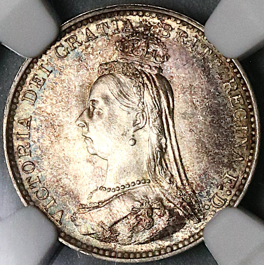 1889 NGC MS 66 Victoria Maundy 3 Pence Great Britain Silver Coin (22080901C)