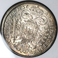 1737 NGC MS 63 Austria Numerical Thaler Rare Hall Mint Silver Coin POP 1/1 (25020501C)