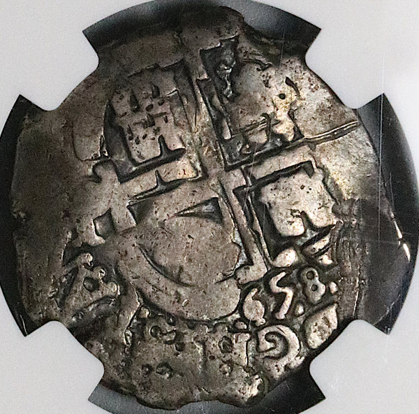 1658 NGC VF 30 Bolivia Cob 4 Reales Potosi Philip IV Silver Coin