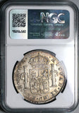 1779 NGC AU 53 Bolivia 8 Reales Charles III Spain Colonial Silver Coin (24112103D)