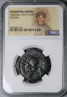 611 NGC Heraclius Byzantine Empire Follis Nikomedia Mint (24063007C)