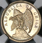 1940 NGC MS 64 Chile 10 Centavos Condor Bird Santiago Mint State Coin (24070204C)