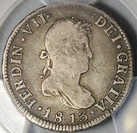 1813-So PCGS F 15 Chile 2 Reales Ferdinand VII  Spain Colony Silver Coin (24091202D)