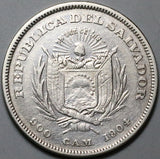 1904 El Salvador Peso VF+ Columbus Silver Coin (24060804R)