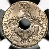 1925 NGC MS 64 French Indo China 5 Cents Vietnam Mint State Coin (24082702C)