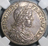 1650-G NGC XF 45 France 1/2 Ecu Louis XIV Poitiers Mint Silver Coin POP 1/1 (24122602D)