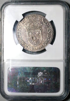 1650-G NGC XF 45 France 1/2 Ecu Louis XIV Poitiers Mint Silver Coin POP 1/1 (24122602D)