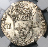 1605-9 NGC MS 63 France 1/4 Ecu Henry IV Silver Coin Rennes POP 1/0 (25031803C)