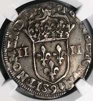 1607-9 NGC VF 30 France 1/4 Ecu Henry IV Silver Coin Rennes POP 1/1 (24122601D)