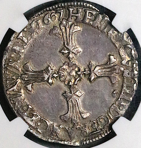 1607-9 NGC VF 30 France 1/4 Ecu Henry IV Silver Coin Rennes POP 1/1 (24122601D)