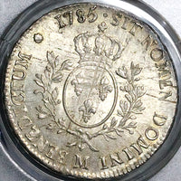 1785-M PCGS MS 63 France Louis XVI Ecu Toulouse Silver Coin POP 1/0 (25012701D)