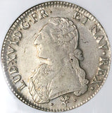 1786-L NGC AU 50 France Louis XVI Ecu Crown Bayonne Mint Silver Coin (24021802C)