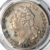 1792-A PCGS VF France Louis XVI Ecu Constitution Paris Mint Silver Crown Coin (25022703C)