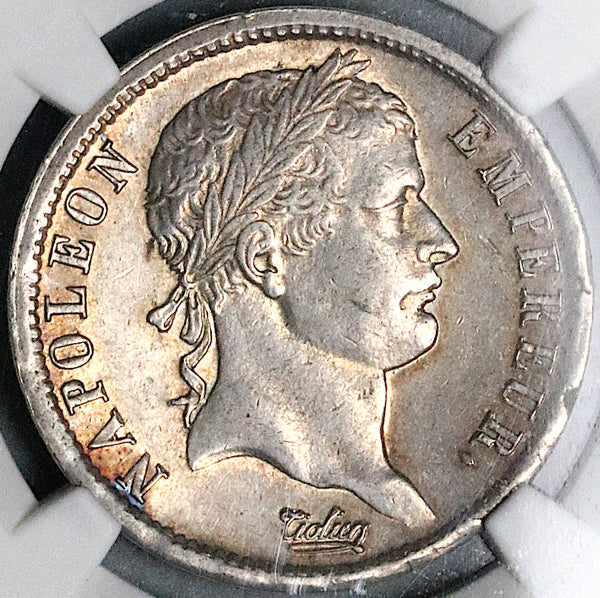 1813-Q NGC AU 55 France 2 Francs Napoleon I Perpignan Silver Coin POP 1/0 (24061602C)