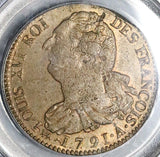 1791-A PCGS MS 64 France 2 Sols Louis XVI Constitution Paris Mint Coin POP 4/0 (23122301C)