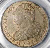 1791-A PCGS MS 64 France 2 Sols Louis XVI Constitution Paris Mint Coin POP 4/0 (23122301C)