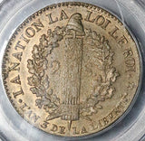 1791-A PCGS MS 64 France 2 Sols Louis XVI Constitution Paris Mint Coin POP 4/0 (23122301C)