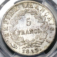 1813-I PCGS AU France 5 Francs Napoleon I Limoges Mint Silver Coin (24051503D)