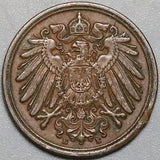 1897-E Germany 1 Pfennig XF Muldenhütten Kaiser Reich Scarce Coin (24072501R)