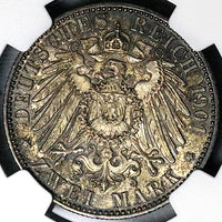 1901-A NGC MS 63 Prussia 2 Mark Kingdom 200 Years Germany Silver