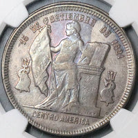 1891/89 NGC AU 55 Honduras Peso Overdate Standing Liberty Silver Coin (24070202C)