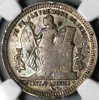 1890/85 NGC VF 30 Honduras 25 Centavos Standing Liberty Coin POP 1/1 (25012202C)