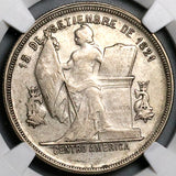 1885 NGC XF 45 Honduras 50 Centavos Pyramid Standing Liberty Silver Coin POP 1/5 (24071402C)