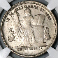 1885 NGC XF 45 Honduras 50 Centavos Pyramid Standing Liberty Silver Coin POP 1/5 (24071402C)