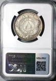 1886/5 NGC VF Honduras 50 Centavos Pyramid Rare Overdate Silver Coin POP 1/0 (24062102C)