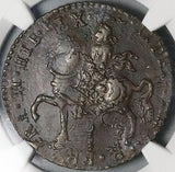 1690 NGC AU 53 James II Ireland Crown Gun Money King Horse Overstruck Pedigree Coin (24021702C)