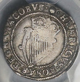 1605 PCGS F 15 Ireland James I Shilling Harp Rose Silver Coin S-6515 (25021202C)