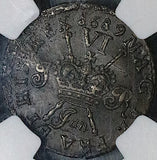 1689 NGC AU James II Ireland 6 Pence Jan Gun Money Rebellion Coin (24032603C)