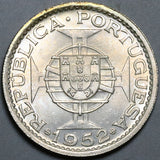 1952 Macau 5 Patacas Portugal China Colony Silver Coin (24061602R)