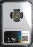 1870/69-Pi NGC VF 25 Mexico 10 Centavos RARE Potosi Mint Overdate Silver Coin POP 1/1 (24081301C)