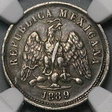 1889-Cn NGC XF Mexico 10 Centavos Culiacan Mint 42K Silver Coin POP 1/0 (24062101C)