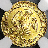 1845-Mo NGC MS 64 Mexico Gold 1/2 Escudo Mint State Coin POP 4/0 (24050503C)