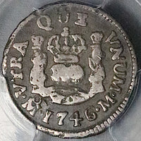 1746 PCGS VF 20 Mexico 1/2 Real Philip V Spain Colony Silver Coin (24040901C)