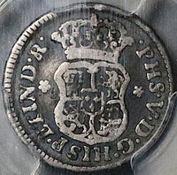 1746 PCGS VF 20 Mexico 1/2 Real Philip V Spain Colony Silver Coin (24040901C)