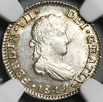 1817 NGC MS 63 Mexico 1/2 Real Ferdinand VII Colonial Spain Silver Coin (24090702C)