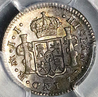 1820 PCGS AU 55 Mexico 1/2 Real Ferdinand VII Spain Colony Coin (23091301C)