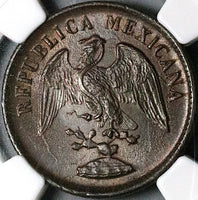 1898-Mo NGC MS 65 Mexico 1 Centavo Mint State Restyled Eagle Copper Coin (24083001C)