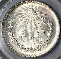 1925 PCGS MS 66 Mexico 1 UN Peso Silver Eagle Snake Mint State Coin (24122601C)