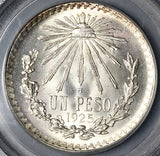 1925 PCGS MS 66 Mexico 1 UN Peso Silver Eagle Snake Mint State Coin (24122601C)