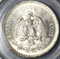 1925 PCGS MS 66 Mexico 1 UN Peso Silver Eagle Snake Mint State Coin (24122601C)