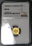 1899-Mo NGC MS 66 Mexico Gold 1 Peso Mint State Coin POP 8/2 (23012301D)