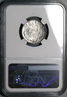 1903-Cn NGC MS 62 Mexico 20 Centavos Silver Coin 93k Minted (23100603C)